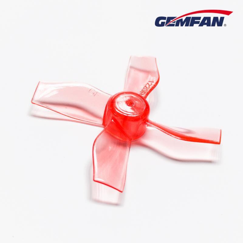 Gemfan 1220-4 31mm 4 Blade (0.8mm shaft)(8Pcs) Durable Tiny Whoop Props Clear Red