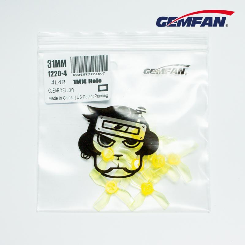 Gemfan 1220-4 31mm 4 Blade (1mm shaft)(8Pcs) Durable Tiny Whoop Props Clear Blue