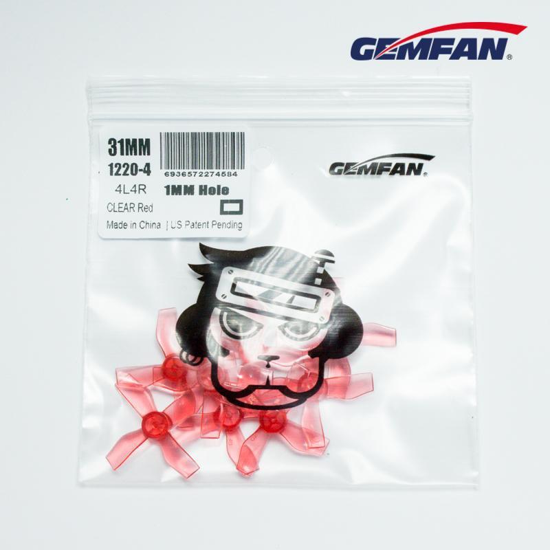 Gemfan 1220-4 31mm 4 Blade (1mm shaft)(8Pcs) Durable Tiny Whoop Props Clear Blue