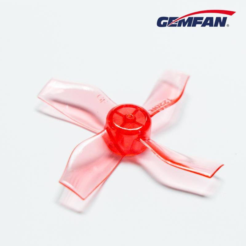 Gemfan 1220-4 31mm 4 Blade (1mm shaft)(8Pcs) Durable Tiny Whoop Props Clear Red