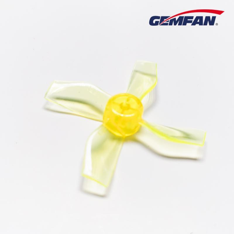 Gemfan 1220-4 31mm 4 Blade (1mm shaft)(8Pcs) Durable Tiny Whoop Props Clear Yellow