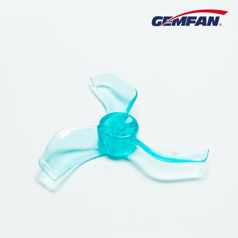 Gemfan 1635-3 40mm 3 Blade (1.0mm shaft) (8Pcs)  Durable Tiny Whoop Props Clear Blue