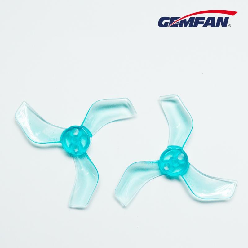 Gemfan 1635-3 40mm 3 Blade (1.0mm shaft) (8Pcs)  Durable Tiny Whoop Props Clear Blue