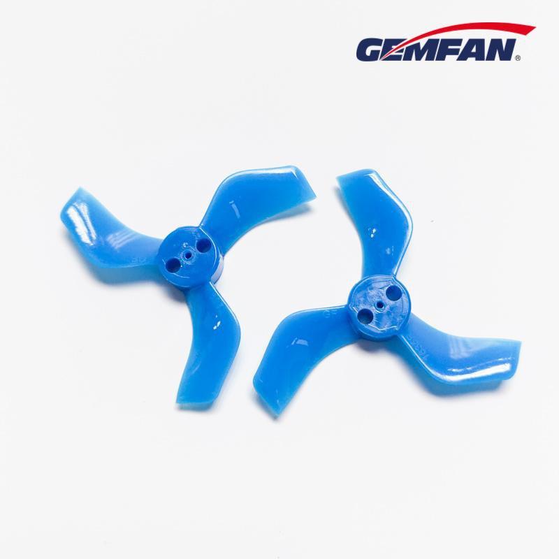 Gemfan 1635-3 40mm 3 Blade (1.0mm shaft) (8Pcs)  Durable Tiny Whoop Props Clear Blue