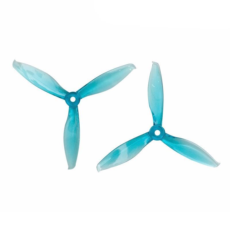 Gemfan Flash Durable Tri Blade 5149 Propellers CW/CCW 1 Pack (4 Pieces) Clear Blue