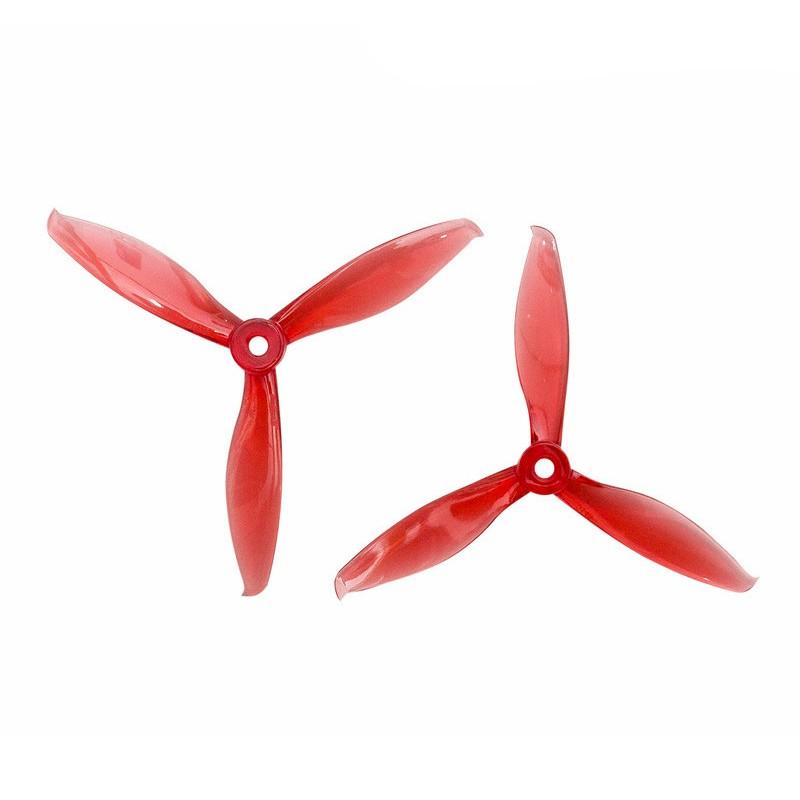 Gemfan Flash Durable Tri Blade 5149 Propellers CW/CCW 1 Pack (4 Pieces) Clear Red