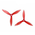 Gemfan Flash Durable Tri Blade 5149 Propellers CW/CCW 1 Pack (4 Pieces) Clear Red