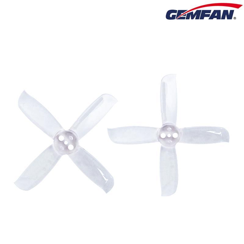 Gemfan Hulkie Durable Four Blade 2036 3 Hole Propellers CW/CCW 1 Pack (8 Pieces) Clear