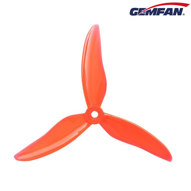 Gemfan Hurricane Durable Tri Blade 51499 Propellers CW/CCW 1 Pack (4 Pieces) Clear Red