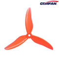 Gemfan Hurricane Durable Tri Blade 51499 Propellers CW/CCW 1 Pack (4 Pieces) Clear Red