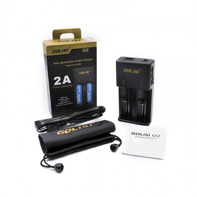 Golisi O2 Durable 2 Slot 18650 Battery Charger with AU Plug