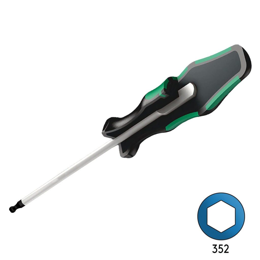 Wera 352 5mm x 100mm Ball End Hex Screw Driver 05022815001