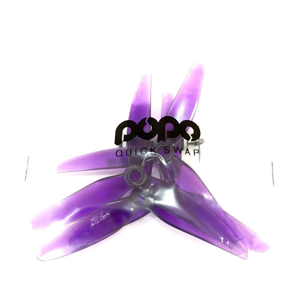 HQ Durable Prop 5.1x4.6x3V1S Tri Blade POPO Propellers CW/CCW 1 Pack (4 Pieces) - Phaser FPV