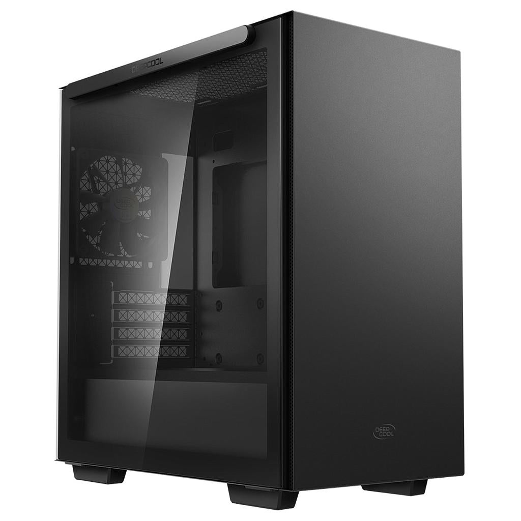 Deepcool MACUBE 110 Mini Tower Micro ATX Case TG Black R-MACUBE110-BKNGM1N-G-1 [PC]