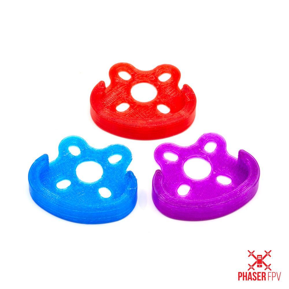 Phaser3D Armattan Rooster / Chameleon TI / Marmotte Soft Mount Arm Guards 1pc Crystal Red