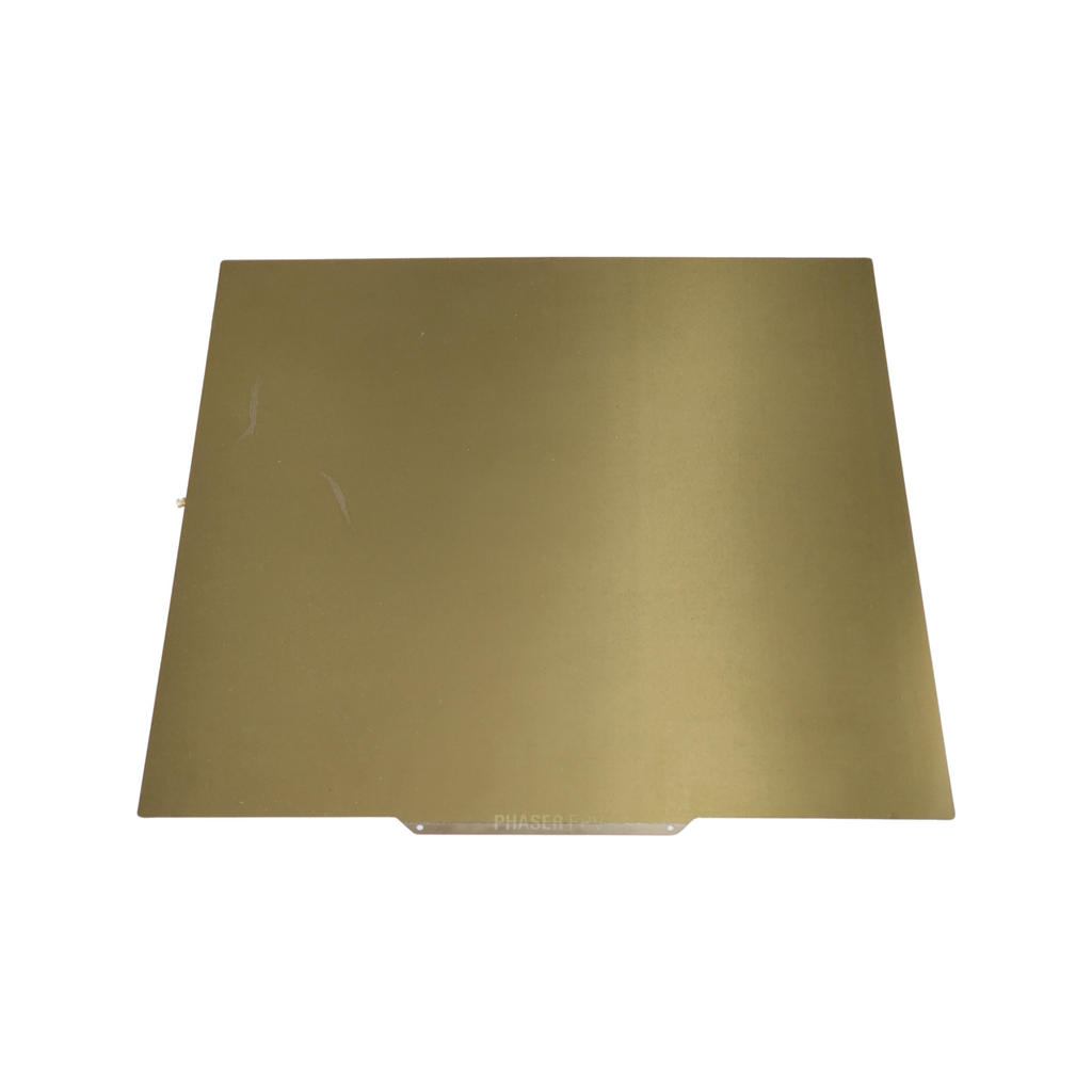 Energetic 250x235mm DOUBLE SIDED Smooth PEI/Textured Gold Spring Steel Sheet (for Prusa MK3S)