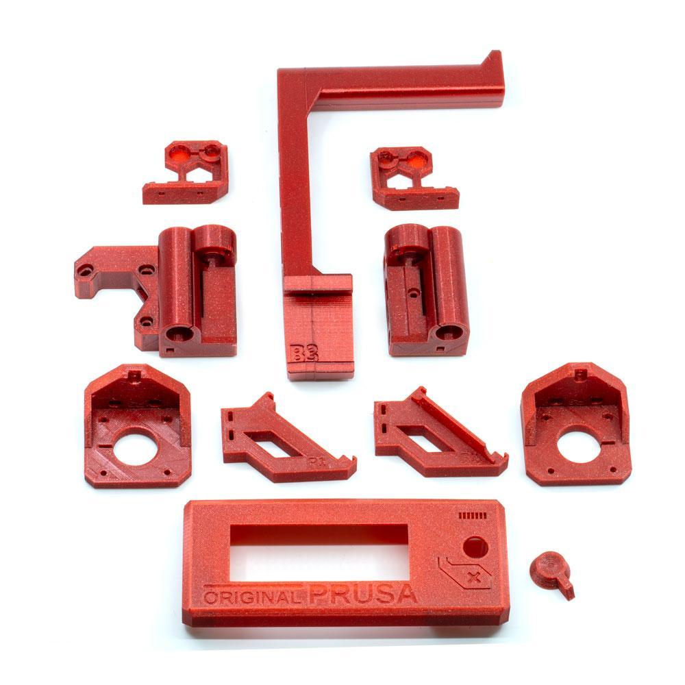 Prusa MK3 Printable Parts Highlights Only in PETG Carmin Red