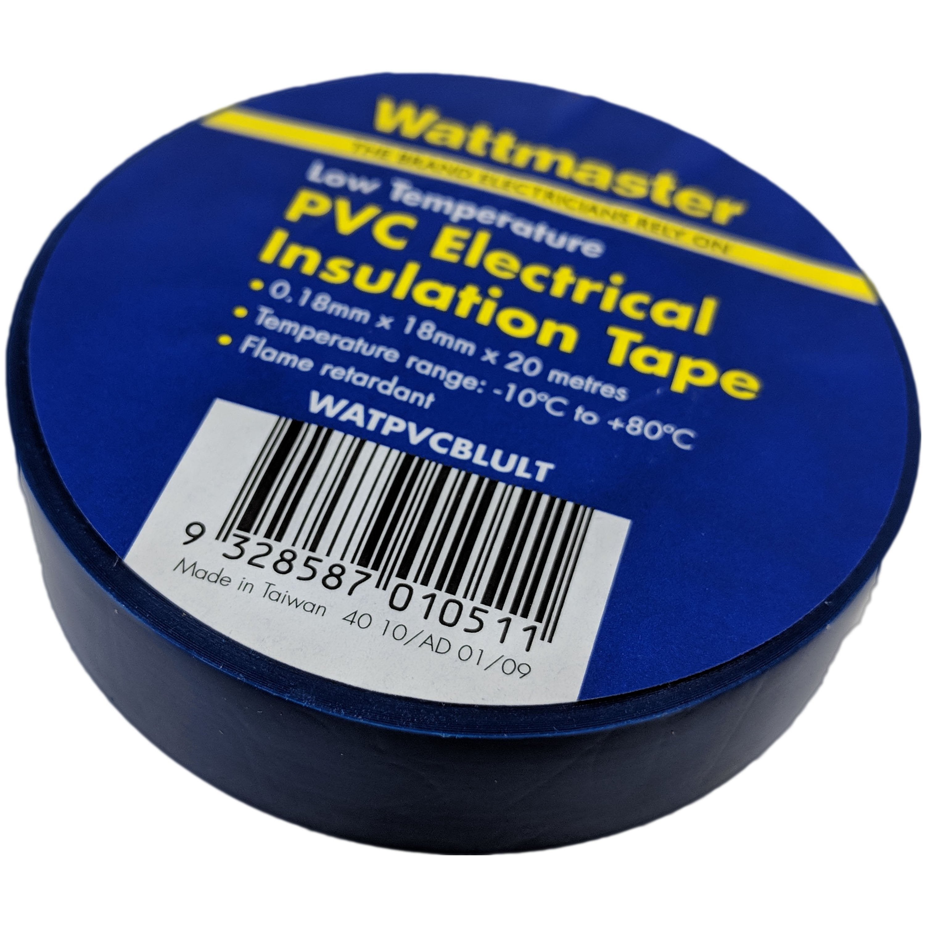 Wattmaster VINYL/PVC Electrical Tape - Insulating 18mm x 20m (1 Roll)