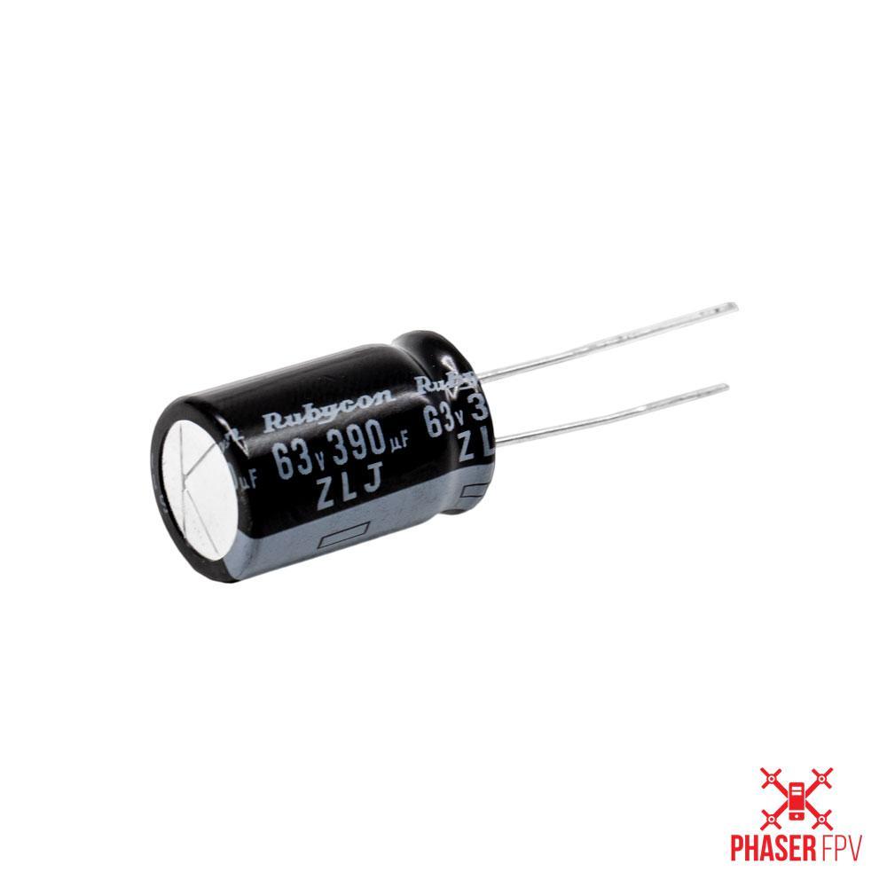 Rubycon 12.5x20mm ZLJ Low ESR 63V/390uF Capacitor