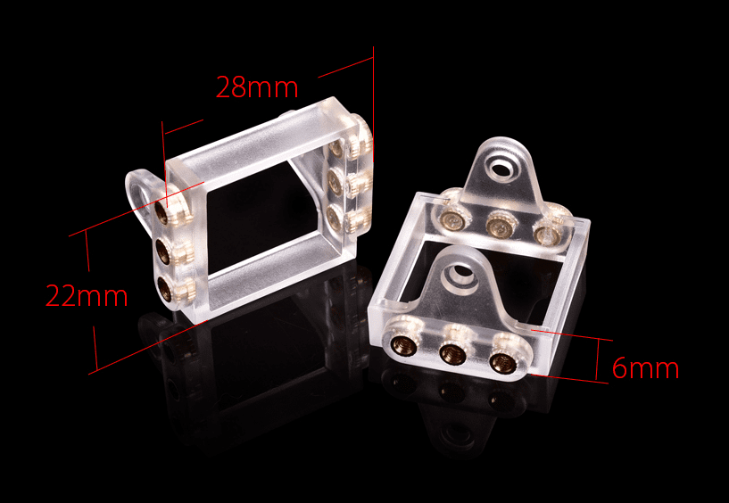 RunCam Micro Sparrow 2 Pro/Micro Eagle Bracket Conversion (2pc) BRK-1928-D