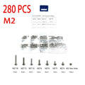 M2 Counter Sunk 280pcs Stainless Steel Bolt Fastener Kit by Phaser FPV
