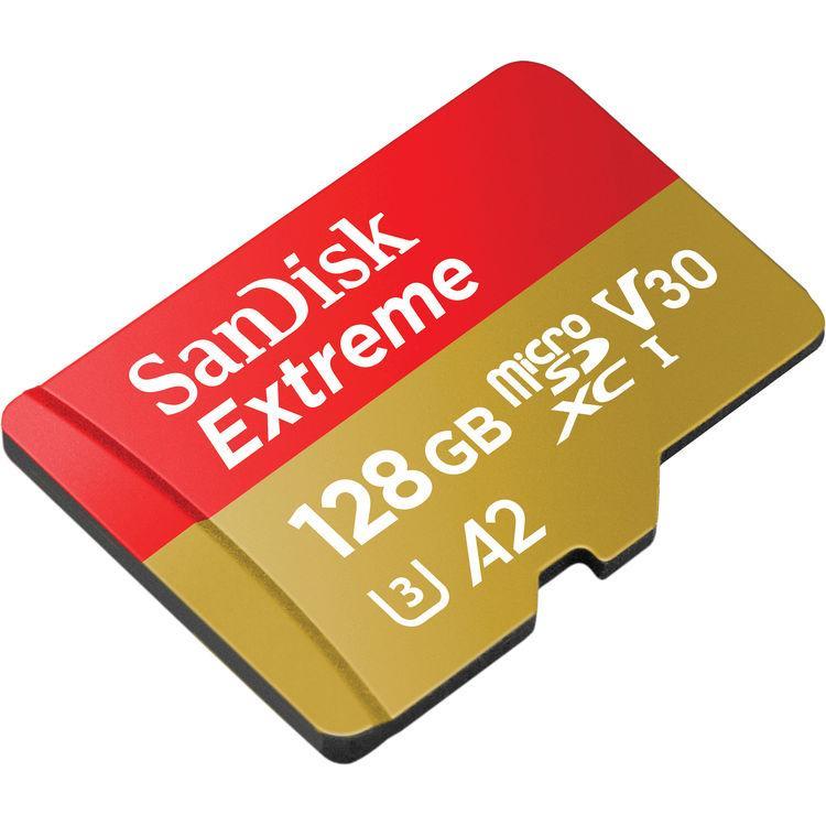 Sandisk 128GB Micro SDXC Extreme 160MB/s A2 U3 V30 Class 10 Memory Card  SDSQXA1-128G