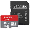SanDisk 16GB Ultra microSDHC A1 UHS-I/U1 Class 10 Memory Card with Adapter, Speed Up to 98MB/s 	SDSQUAR-016G-GN6MA