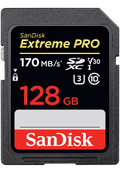 SANDISK SDSDXXY-128G-GNCIN SDXC Extreme Pro V30 4K/UHD UHS-I/U3 170MB