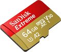 SANDISK SDSQXA2-064G-GN6MN MicroSD Card Extreme A2 V30 UHS-I/U3 160R/60W NO SD ADAPTER