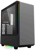 ACase GT-004 Panda, RGB ATX Gaming Case, 1xARGB Case Fan Included, ARGB Strip Lighting, Tempered Glass Side Panel, No PSU, Black, 1 Year Warranty [PC]