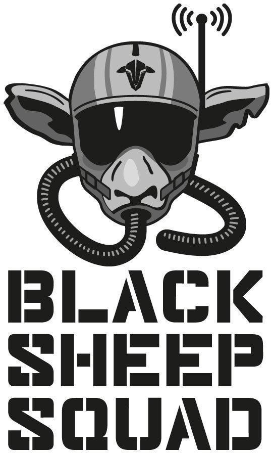 Team Black Sheep Squad Logo Transfer Sticker 300mm x 180mm
