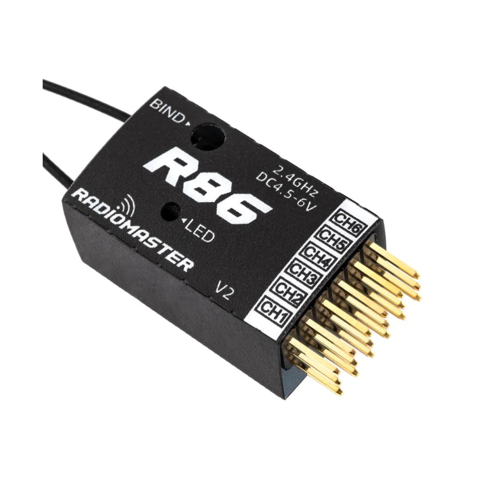RadioMaster R86 V2 FrSky D8/D16/SFHSS Compatible PWM Receiver (2.4ghz)