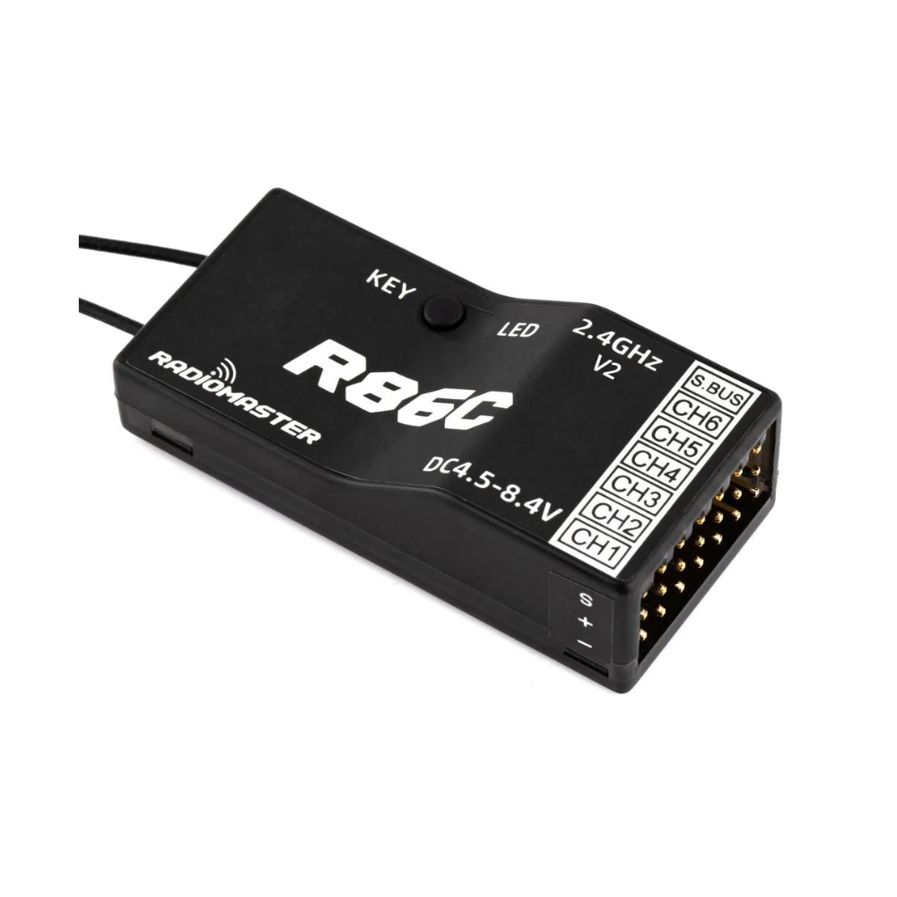 RadioMaster R86C V2 FrSky D8/D16/SFHSS Compatible 6ch PWm/8ch SBUS Receiver (2.4ghz)