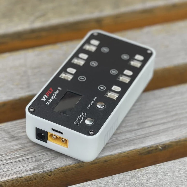 VIFLY WhoopStor V3 40W 1S Lipo Battery Charger/Discharger with BT2/A30/PH2 Connector Compatability