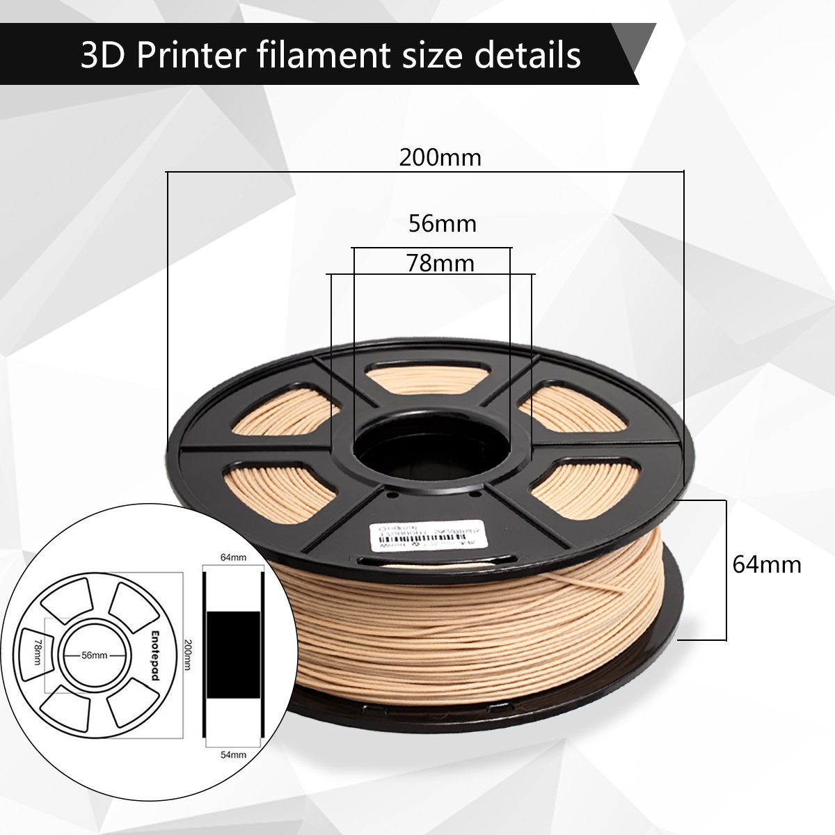 Sunlu PLA Wood Filament 1.75mm 1kg