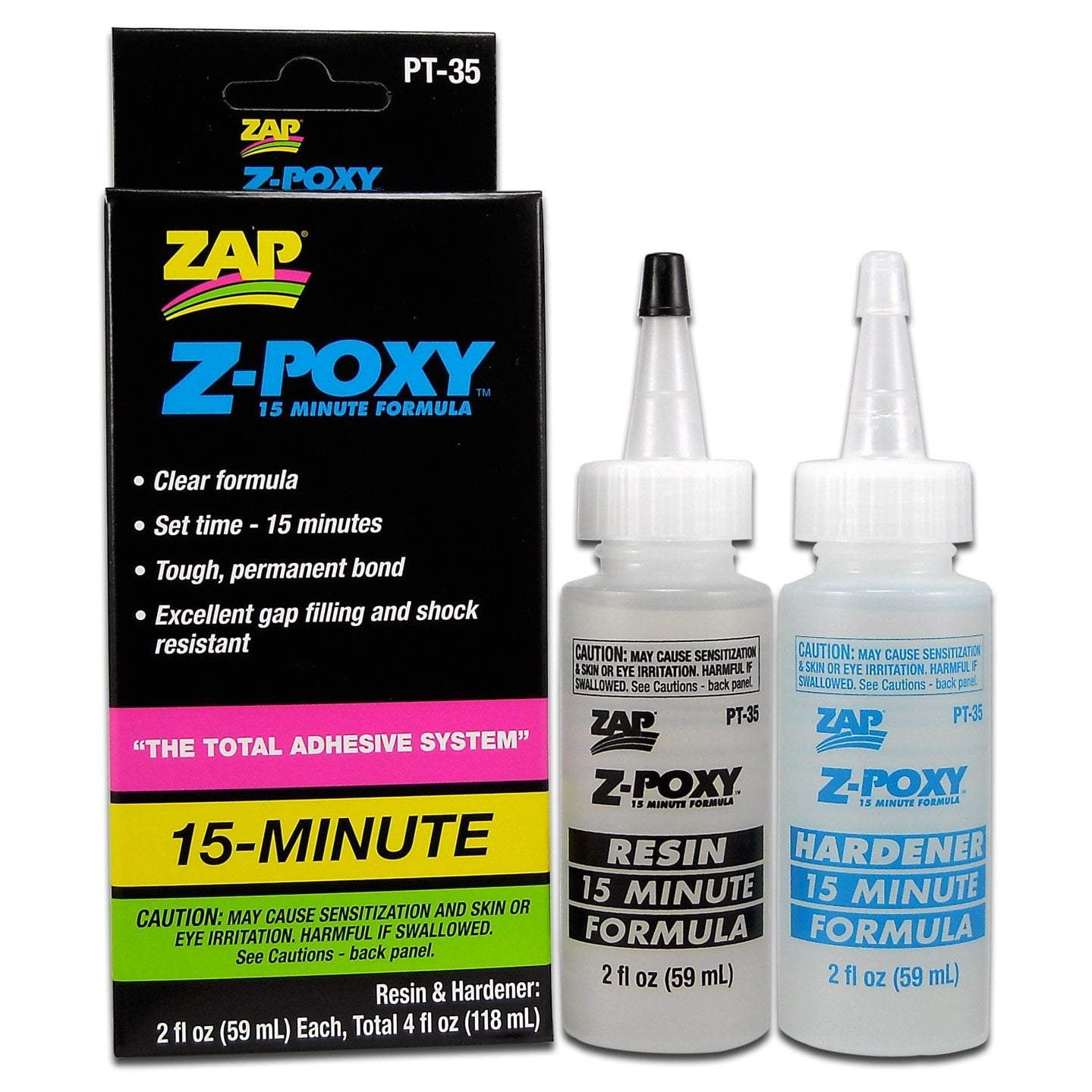 ZAP PT35 EPOXY ADHESIVE Z-POXY 15 Minute 4oz