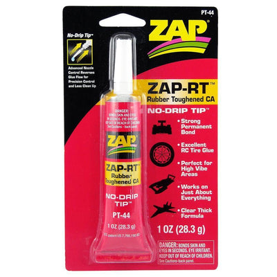 ZAP PT44 ZAP-RT Rubber Toughened Cyanoacrylate Glue Clear Thick 1 oz